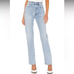 Agolde Light Blue Straight Leg Jeans